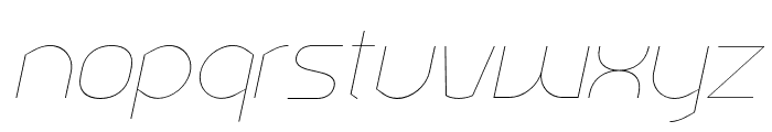 Ekela Thin Italic Font LOWERCASE