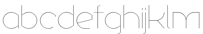 Ekela Thin Font LOWERCASE