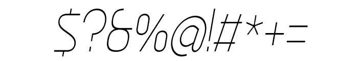 Ekela UltraLight Condensed Italic Font OTHER CHARS