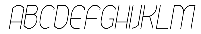 Ekela UltraLight Condensed Italic Font UPPERCASE