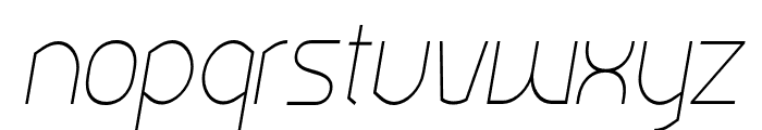 Ekela UltraLight Condensed Italic Font LOWERCASE