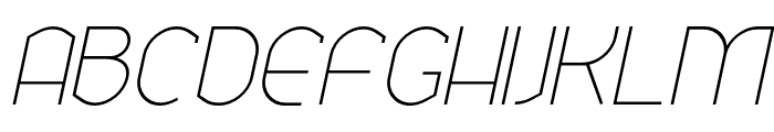 Ekela UltraLight Italic Font UPPERCASE