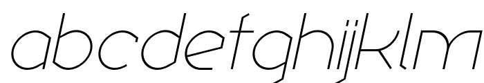 Ekela UltraLight Italic Font LOWERCASE