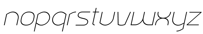 Ekela UltraLight Italic Font LOWERCASE