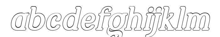 El Katana Alt Bold Outline Italic Font LOWERCASE