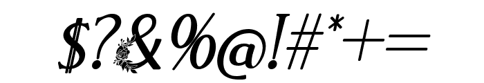 El Katana Alt Flo Medium Italic Font OTHER CHARS