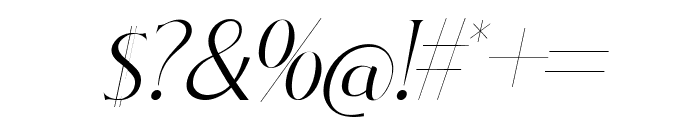 El Katana Alt Light Italic Font OTHER CHARS