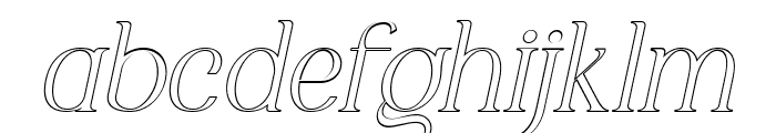 El Katana Alt Light Outline Italic Font LOWERCASE