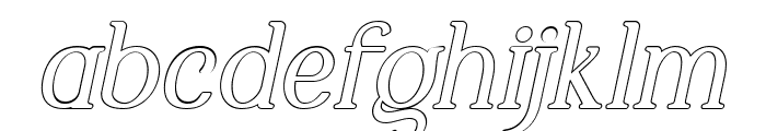 El Katana Alt Medium Outline Italic Font LOWERCASE