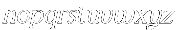 El Katana Alt Medium Outline Italic Font LOWERCASE