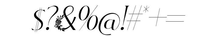 El Katana Flo Light Italic Font OTHER CHARS