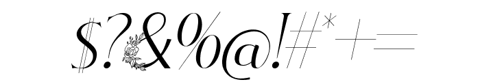 El Katana FloOne Light Italic Font OTHER CHARS