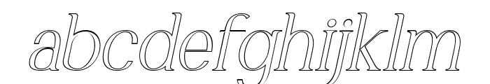 El Katana Light Outline Italic Font LOWERCASE