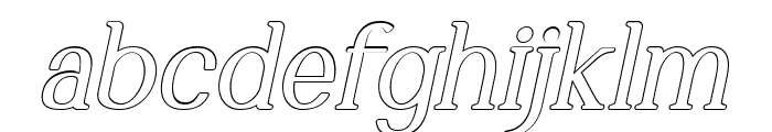 El Katana Medium Outline Italic Font LOWERCASE