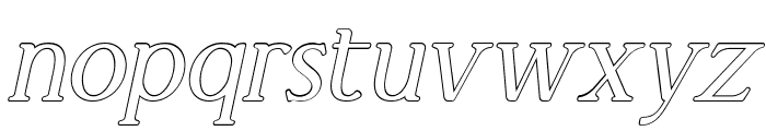 El Katana Medium Outline Italic Font LOWERCASE