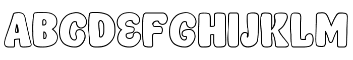 Electric Font - Outline Regular Font UPPERCASE