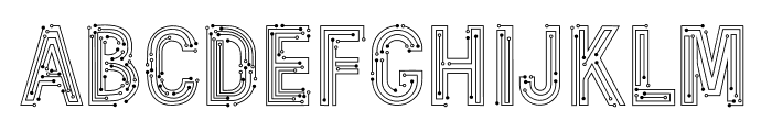 Electronic Circuit Font UPPERCASE