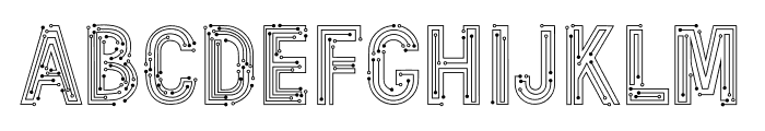 Electronic Circuit Font LOWERCASE