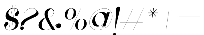 Elega Italic Font OTHER CHARS