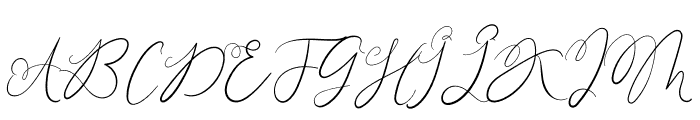 Elegant Alpharbet Font UPPERCASE