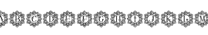 Elegant Mandala Monogram Font Font UPPERCASE