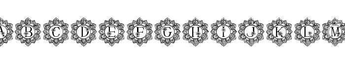 Elegant Mandala Monogram Font Font LOWERCASE