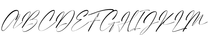 Elegant Signature Slant Font UPPERCASE