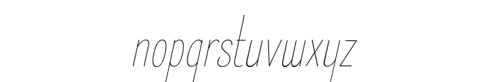 ElegantSans-ThinItalic Font LOWERCASE