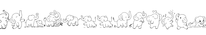 Elephants Font LOWERCASE