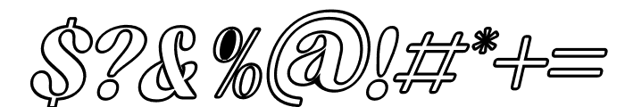 Elinga Outline Italic Font OTHER CHARS