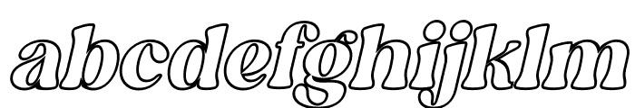 Elinga Outline Italic Font LOWERCASE