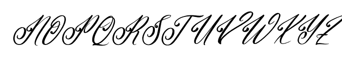 Elishanty Samantha Italic Font UPPERCASE