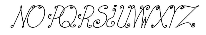 Elizabeth Ruelas Cursiva Italic Font UPPERCASE