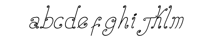 Elizabeth Ruelas Cursiva Italic Font LOWERCASE