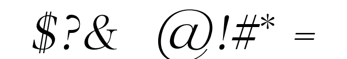 Elizea Book-italic Font OTHER CHARS