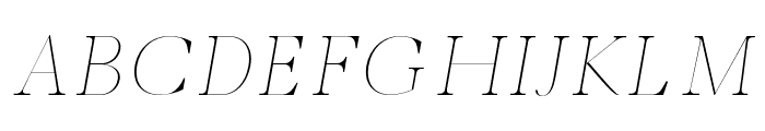 Elizea Thin-italic Font UPPERCASE