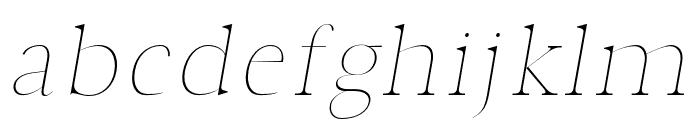 Elizea Thin-italic Font LOWERCASE