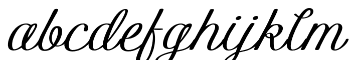 EllieGantThinSlanted Font LOWERCASE