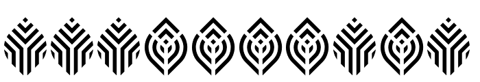 Elliptical Triple Letters Font OTHER CHARS