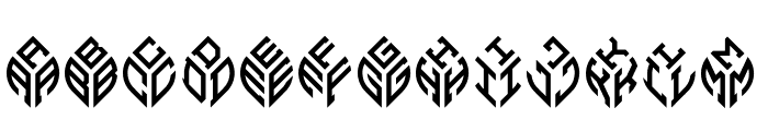 Elliptical Triple Letters Font LOWERCASE