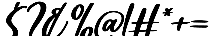 Ellisha Italic Font OTHER CHARS