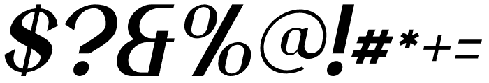 Elonny Italic Font OTHER CHARS