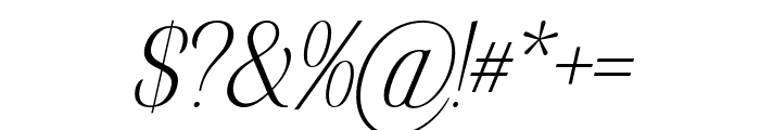 Elsain Extra Light Italic Font OTHER CHARS