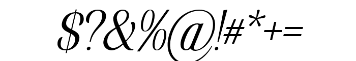 Elsain Light Italic Font OTHER CHARS