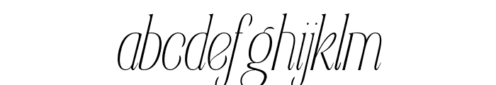 Elsain Thin Italic Font LOWERCASE