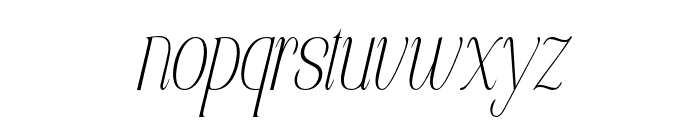 Elsain Thin Italic Font LOWERCASE