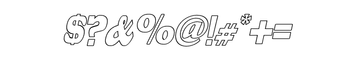 Elsora Outline Italic Font OTHER CHARS