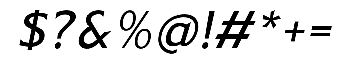 Elysian Glide Italic Font OTHER CHARS