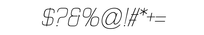 Elyzabeth Pro Thin Italic Font OTHER CHARS