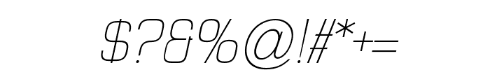 ElyzabethPro-ThinItalic Font OTHER CHARS